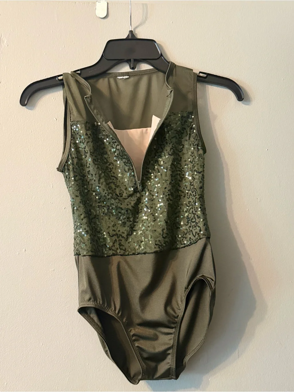 Sparkling Emerald Green Girls Dance Leotard